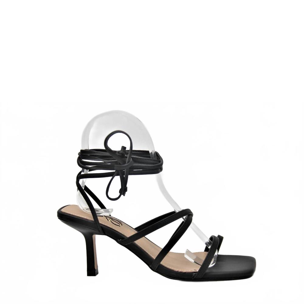 NEW EXE women's cindy 672 low heel strap sandal in black